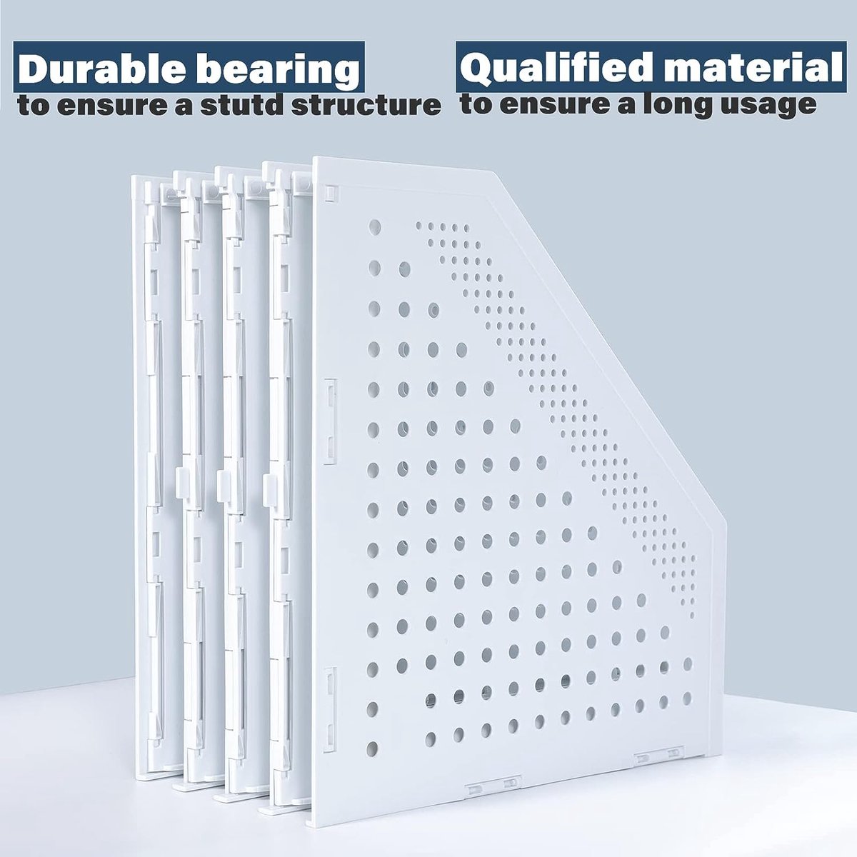 Documentenhouder, A4, bureau-organizer, 4 vakken, sorteerhouder, documenten, boeken, ordner, opbergsysteem, tijdschriftenverzamelaar, afneembare papieren lade voor kantoor, werkkamer