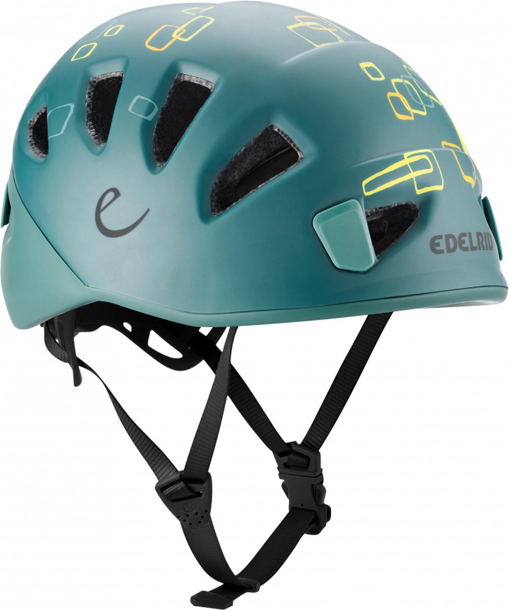 Edelrid Kids Shield Goed geventileerde klimhelm voor kinderen jade-petrol