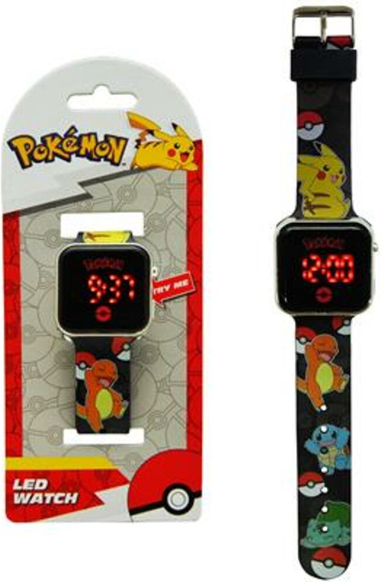 Pokemon PokÉMon Led Horloge Zwart