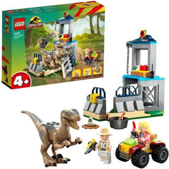 LEGO Jurassic World Jurassic Park Velociraptor ontsnapping Dinosaurus Speelgoed - 76957 - LEGO