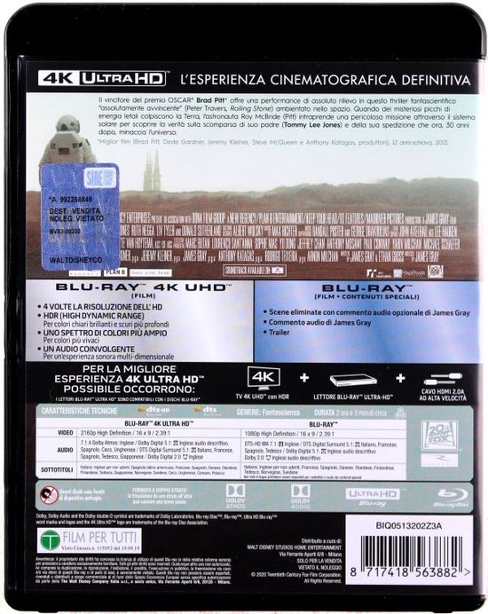Ad Astra [Blu-Ray 4K]+[Blu-Ray]