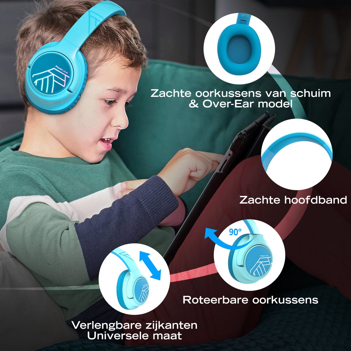 PowerLocus Bobo Draadloze Koptelefoon - afbeelding 3