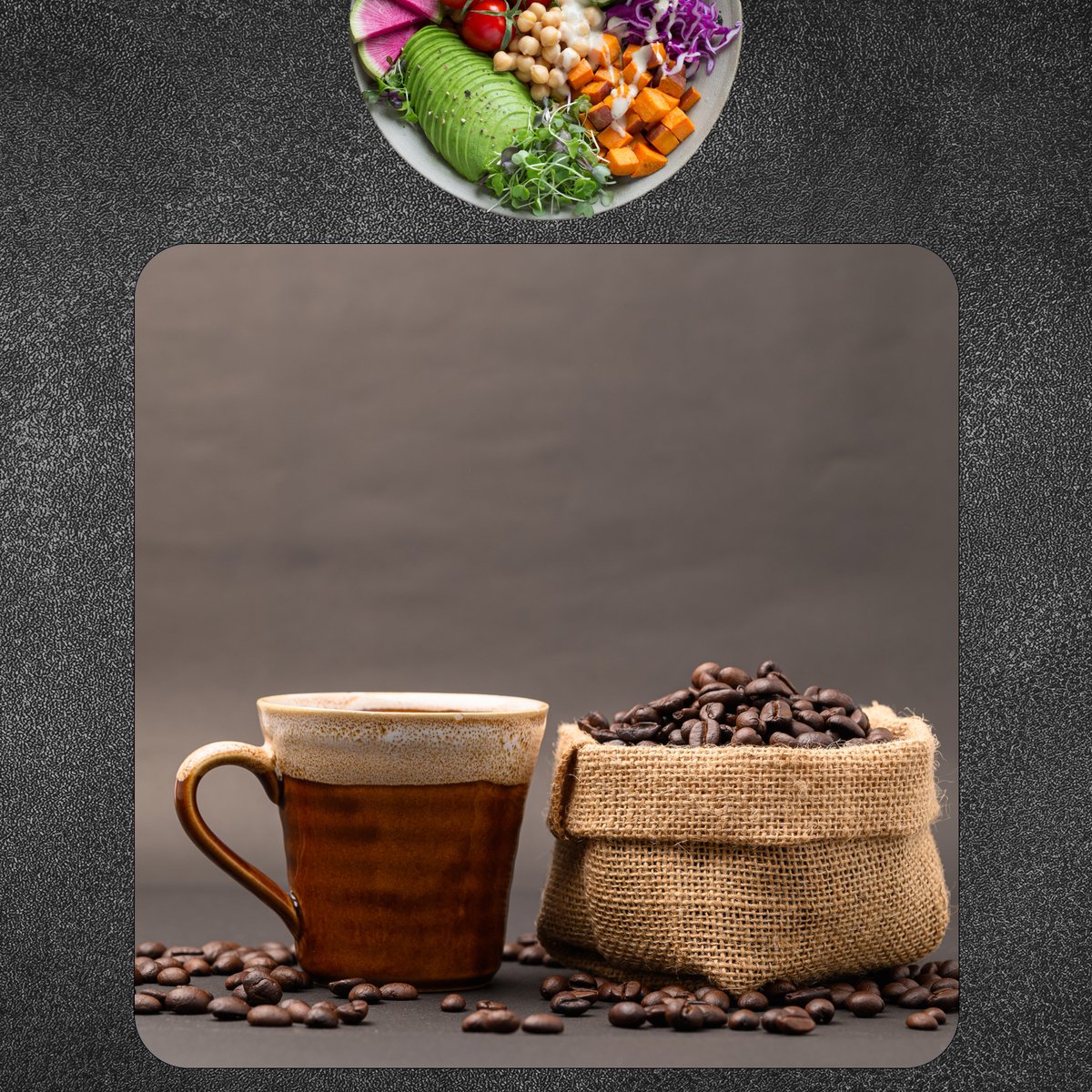 Luxe Placemat - Koffie met Koffiebonen Zakje - Set van 1 Placemats - 50x50 cm - 2 mm dik Vinyl - Anti Slip - Afneembaar — cadeau in Cadeau-ideeën - foto 4