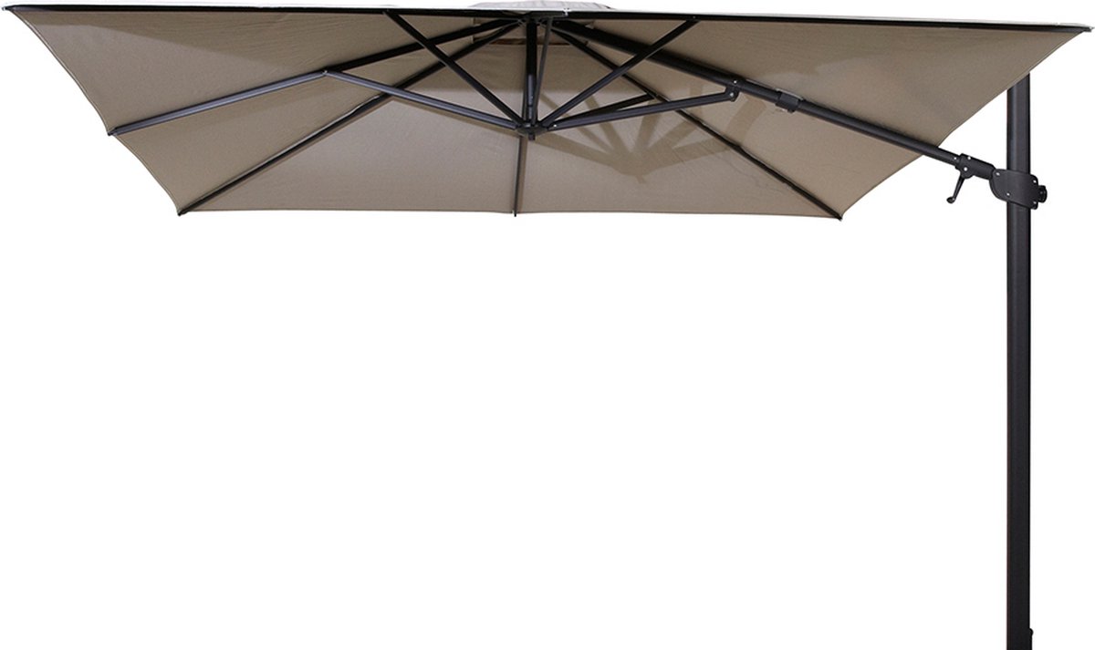 4 Seasons Outdoor Siesta Premium zweefparasol 300 x 300 cm - charcoal