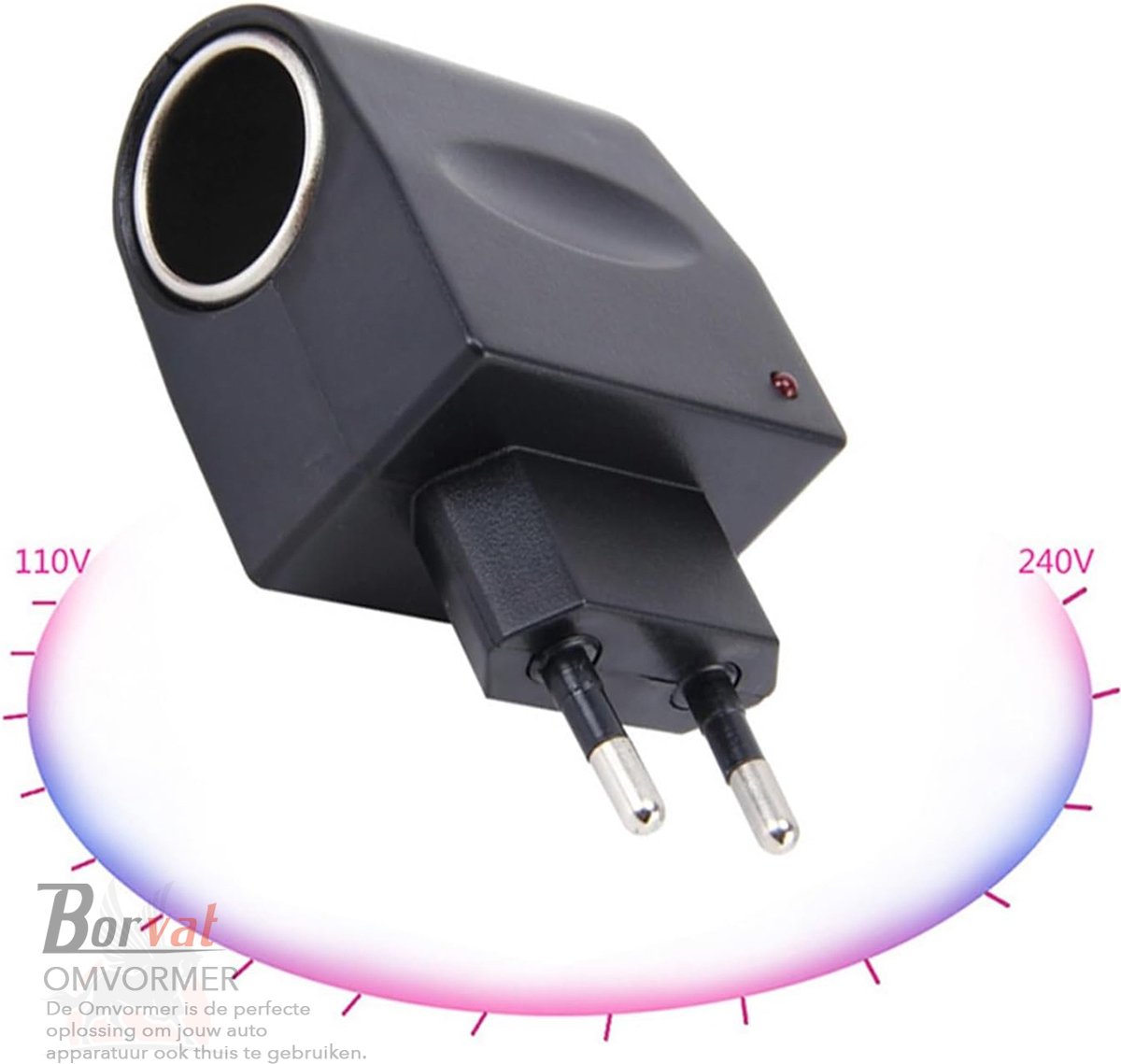 Adaptateur de prise allume cigare femelle à la prise de courant 220v-12v