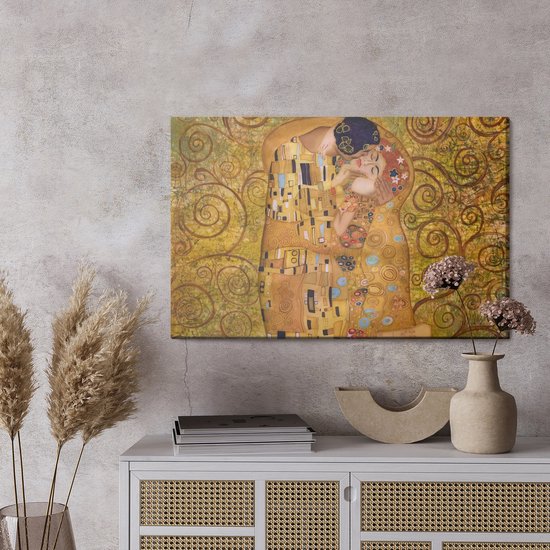 Tuinpad met kippen schilderij van Gustav Klimt - verkrijgbaar als