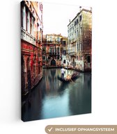 Canvas schilderij - Venetië - Stad - Water - Architectuur - Italië - Foto op canvas - 60x90 cm - Wanddecoratie - Canvasdoek