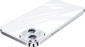 Sulada CrystalCover met Val- en Lensbescherming en kristallen voor iPhone 14 zilver
