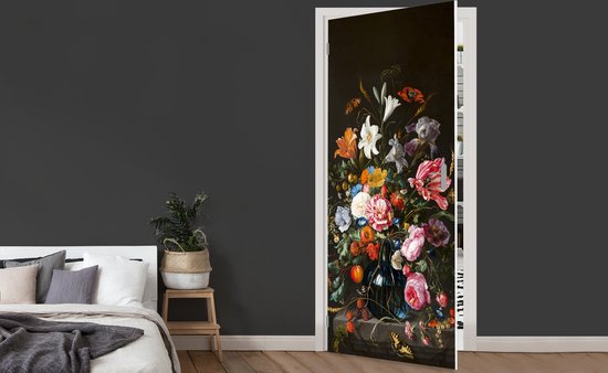 Autocollant de porte Vase avec fleurs - Jan Davidsz de Heem - Art - 85x205 cm - Poster de porte