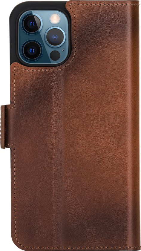 Bouletta iPhone 15 Pro Max Bouletta BookCase en cuir - Cognac Brûlé