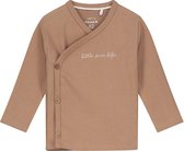 Prénatal newborn shirt rib Pure - Unisex - Dark Sand Brown - Maat 62