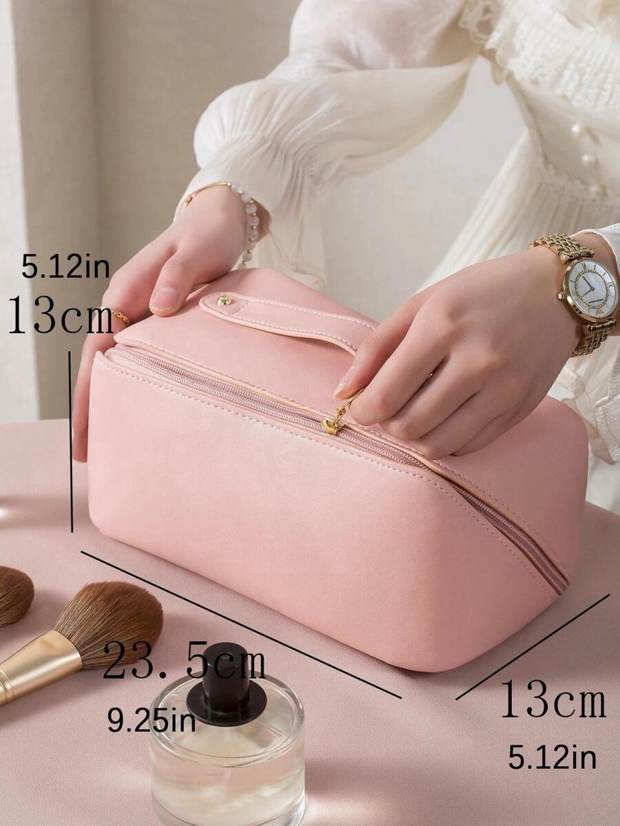 Luxe Make-up Tas Roze + Beauty Blender Spons - Toilettas - Reistas - Tas Voor Toilet Artikelen - Beauty case - Cosmetica tas - Handige Make-up Tas - Make-up Organizer - Skincare Organizer - Reis Toilettas - Multifunctionele Make-up Tasje - Case Tool van Merkloos / Sans marque — cadeau in Mode & Accessoires - foto 6