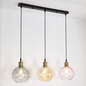 Hanglamp Lotte - 3 lichts - bolling detail - 3 kleuren - woonkamer - eetkamer