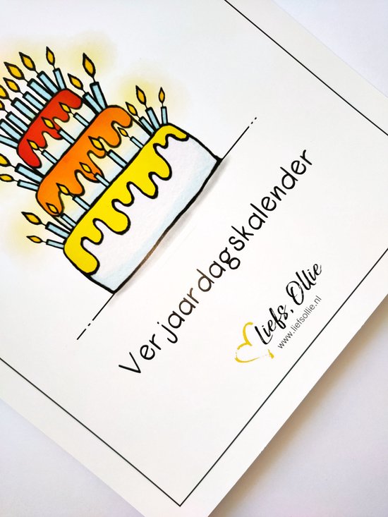 Verjaardagskalender - Grappig - Jarig - Kalender - Feestje - Kado - Cadeau - Humor - Engels