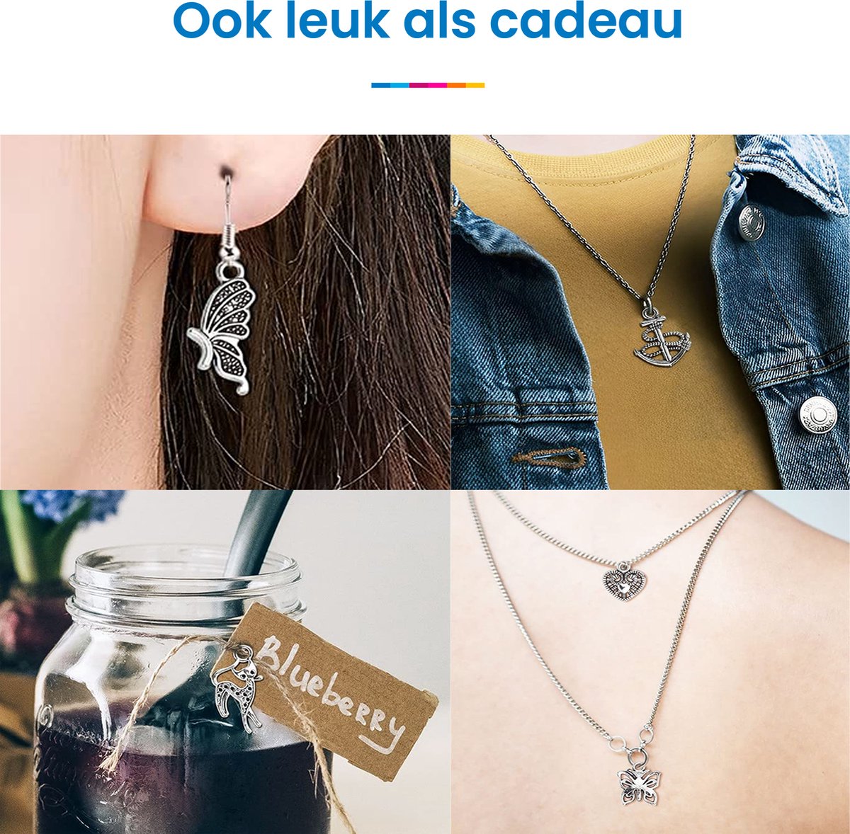 YONO Bedels voor Sieraden Maken - Armband - Ketting - Oorbellen - Set van 300 - Zilver — afbeelding 7