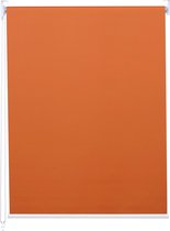 Rolgordijn MCW-D52, raamrolgordijn zijtrekgordijn, 120x230cm zonwerende verduistering ondoorzichtig ~ oranje