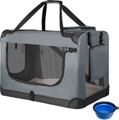 Vouwbare Hondentransportbox / Bench Lassie L - Grijs - 50 x 70 x 52 cm