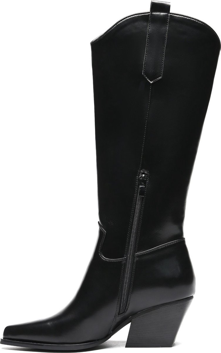 Smile Favorites® Dames Cowboylaarzen - Zwart - Imitatieleer - Maat 37