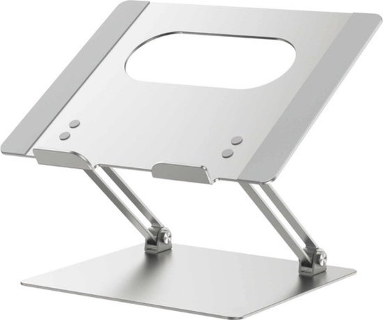 LEVANTU® Laptop Standaard Ergonomisch Aluminium Laptopverhoger Staand Werken Verhoger Verstelbaar En Opvouwbaar Zilver 586286091