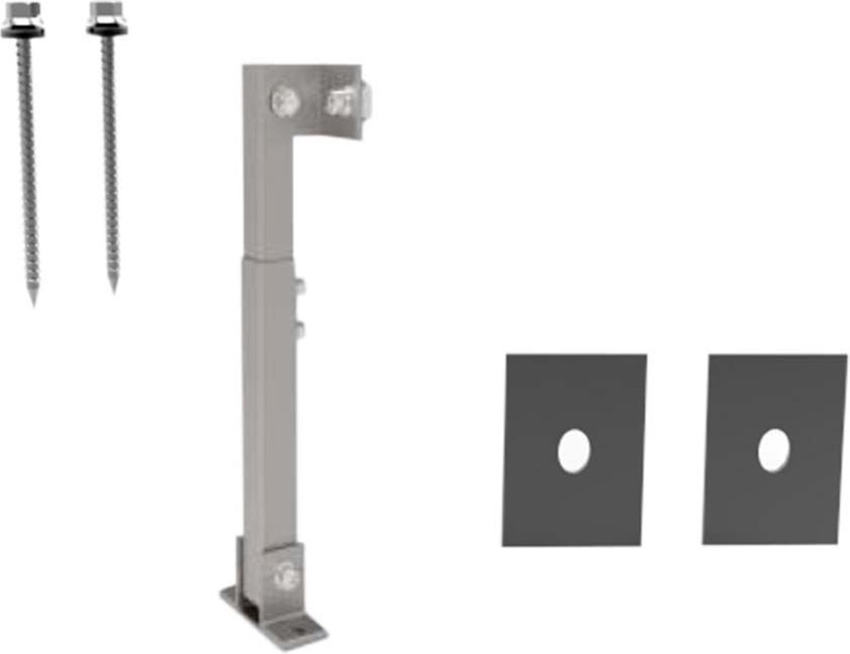 V-TAC Zonnepanelen - Structuur toebehoren - Verstelbare voor/achter poot set - (H420-700mm/15°-30°) - Solar Dak Montage