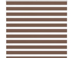 vidaXL - Zebra - rolgordijn - 165x100 - cm - stofbreedte - 160,9cm - polyester - bruin