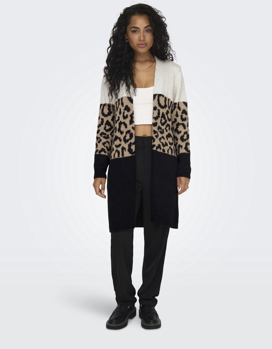 Onljade Animal Ls O Neck Knt Light Grey Melange Pattern Leo