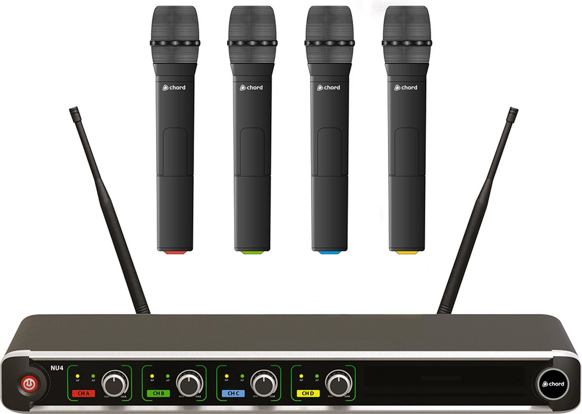Chord NU4-H draadloos 4 kanaals microfoon systeem
