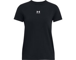 Under Armour Under Armour UA Rival Core SS-BLK Dames Sportshirt - Zwart - Wit