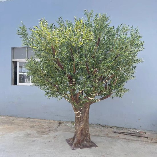 Realistische kunstmatige olijfboom, levensechte faux olijfplant voor thuis, kantoor, tuindecor (180 cm