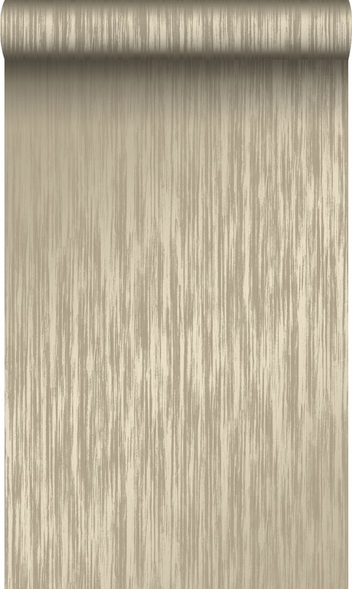 Papier peint Origin à fines rayures marron clair - 345405-53 x 1005 cm
