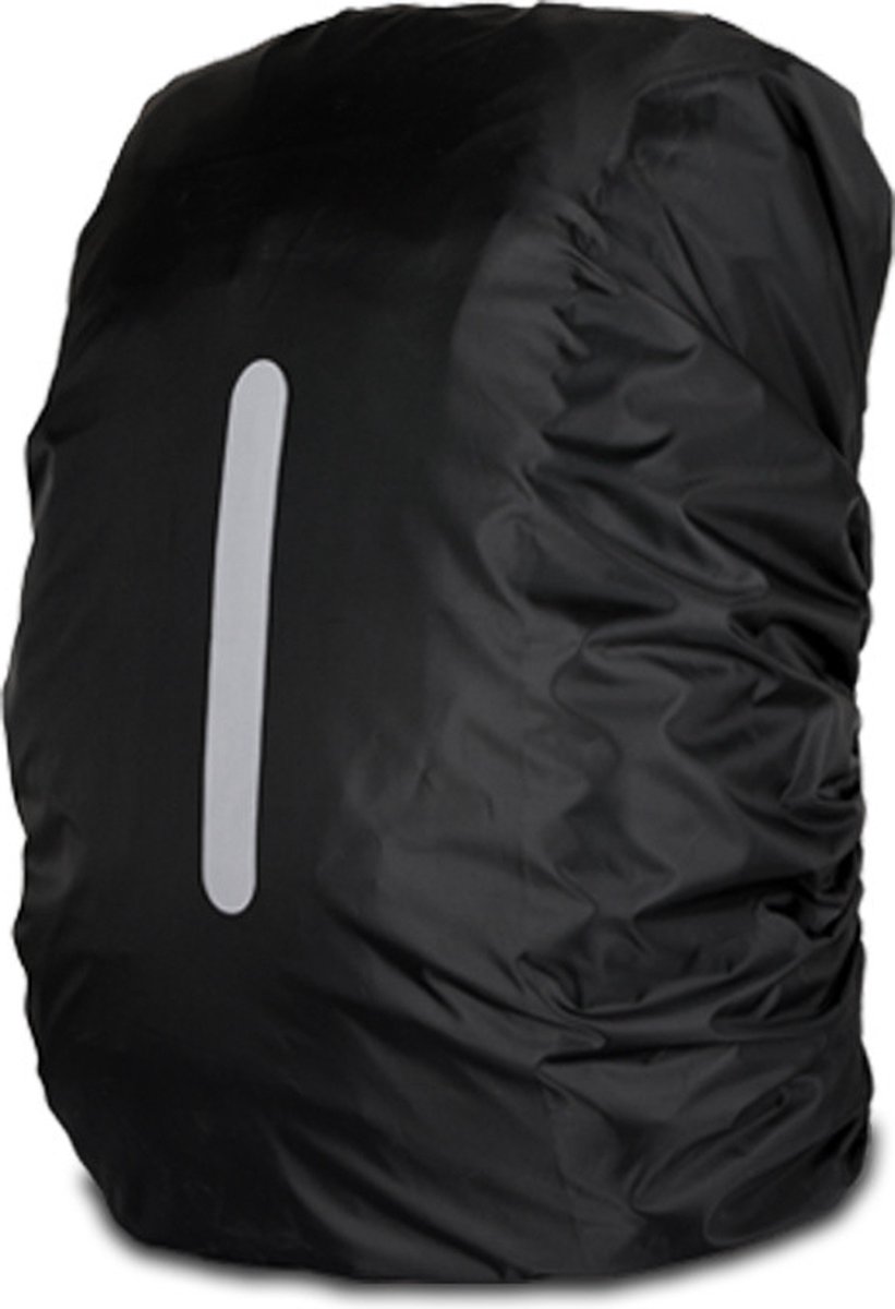 rugzakhoes - Regenhoes Rugzak - Waterdicht - Waterdichte Rugzakhoes - Stofdichte Regenhoes - Wandelrugzak Regenhoes - Reflecterende Backpack Hoes - schooltas stofhoes - met reflector - reflecterende rugzakhoes - 35L - 45*28*15cm - zwart - 190T polyes