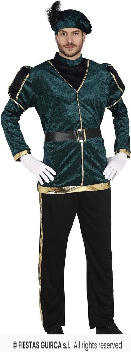 Pietenpakken | Groene Musketier Piet Willem | Man | Maat 48-50 | Sinterklaas | Verkleedkleding