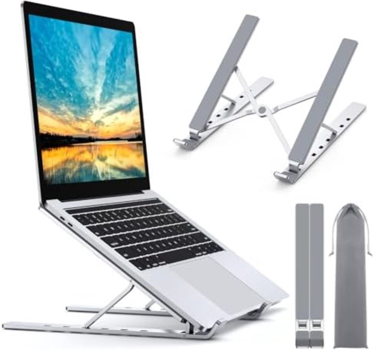 Solacis Laptop verhoger - Laptopverhoger - Stabiel - Staand Werken - Ergonomisch - Laptop Verhoger Bureau - Must have voor uw laptop!