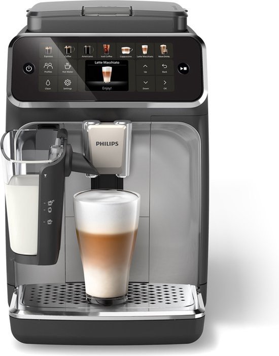 Philips 4400 Series EP4446/70 Volautomatisch Espressoapparaat - 12 Verschillende Dranken - Zwart/Zilver