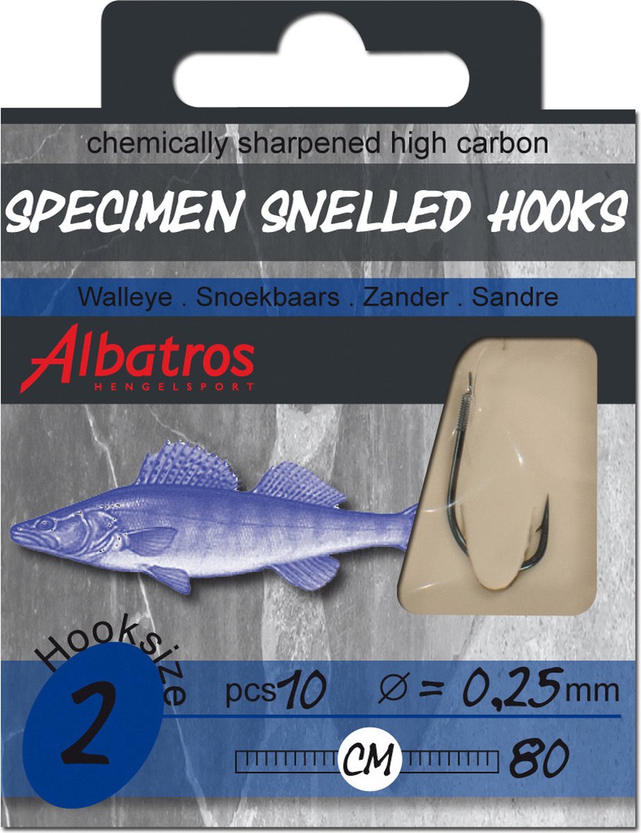 Albatros Snoekbaars Hakenboekje - 80 cm - Haakmaat 4