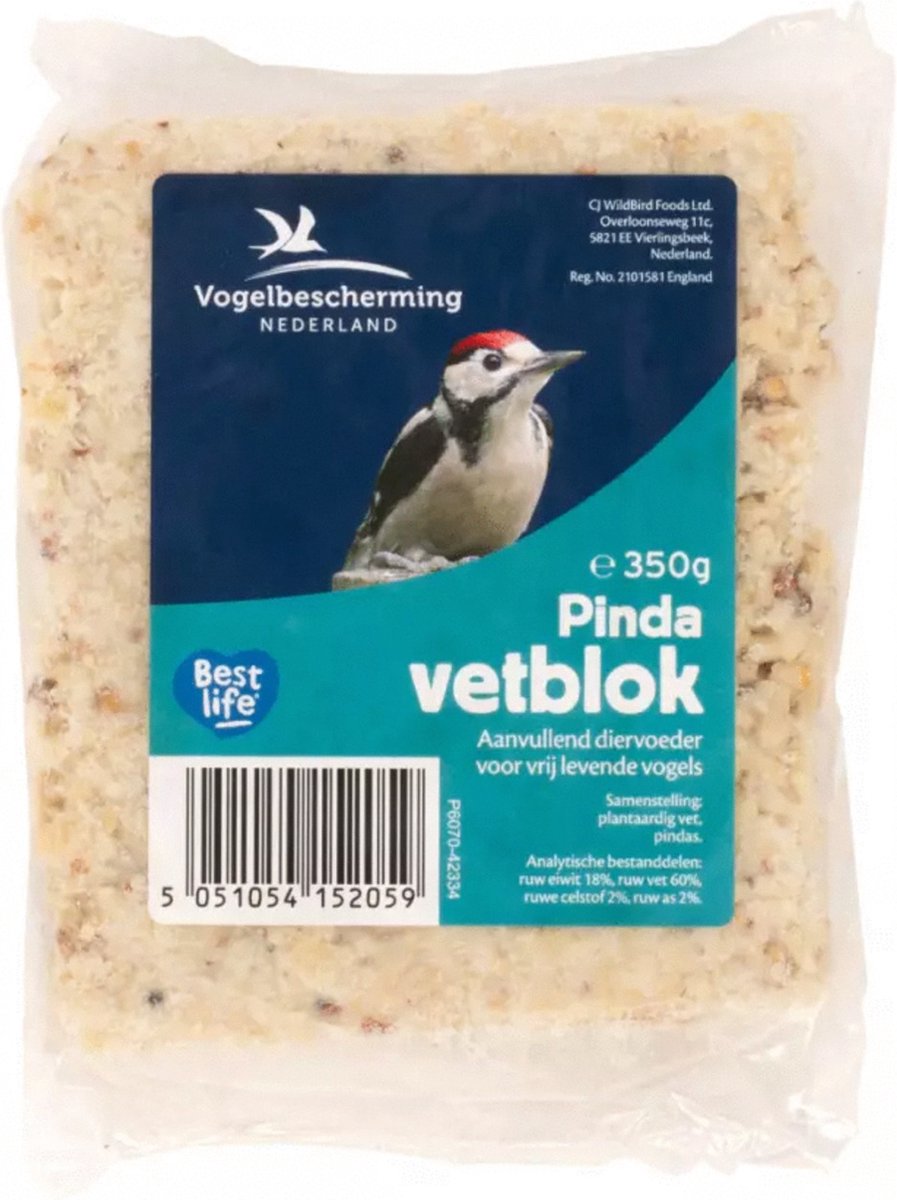 Wildbird Vbn Vetblok Pinda's - Tuinvogelvoer - 11.5x10x3 cm 350 g