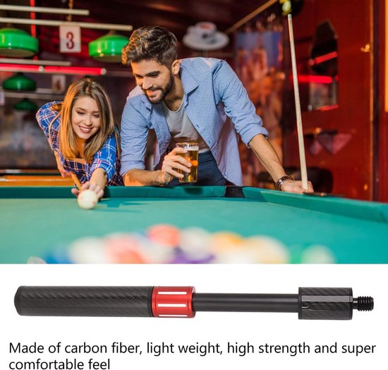 Biljart Pool Cue Extension - Koolstofvezel Biljart Keu Extension Extender - Compatibel met Fury Biljart Keu . — afbeelding 2