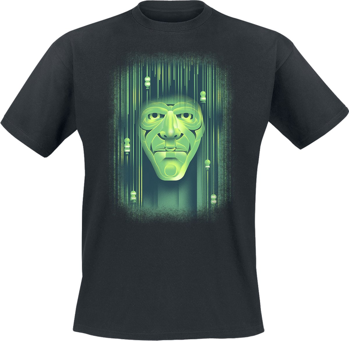 Wicked Emerald City Face Heren T-shirt - zwart - M