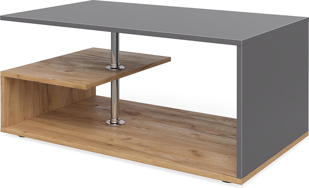 Vicco Guillermo Salontafel – 91 x 52.6 cm Antraciet/zand eik