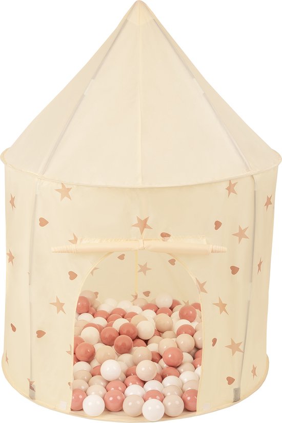 Selonis Kindertent, speeltent, 100 x 130 cm, 200 ballen in
