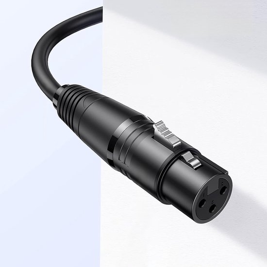 Qost - Câble XLR - XLR 3Pin - Câble Microphone - 1 Mètre - Zwart - Mâle vers Femelle