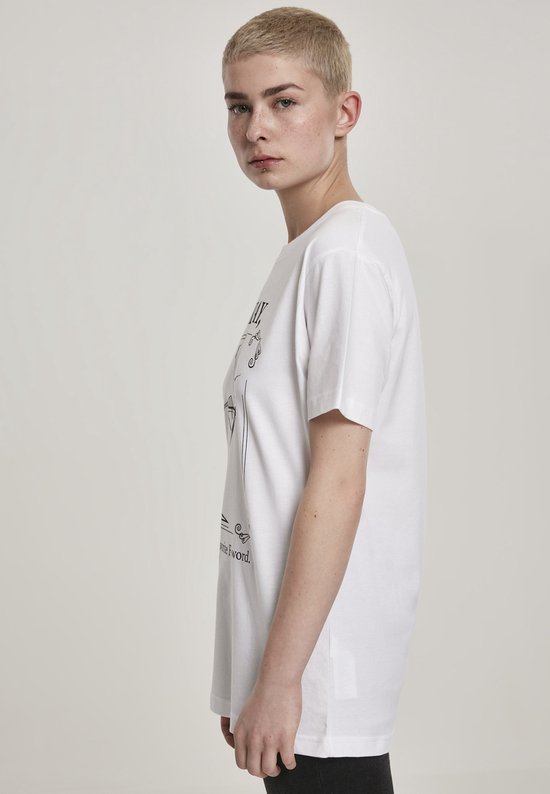 Tshirt Femme Urban Classics -S- F-Word Blanc