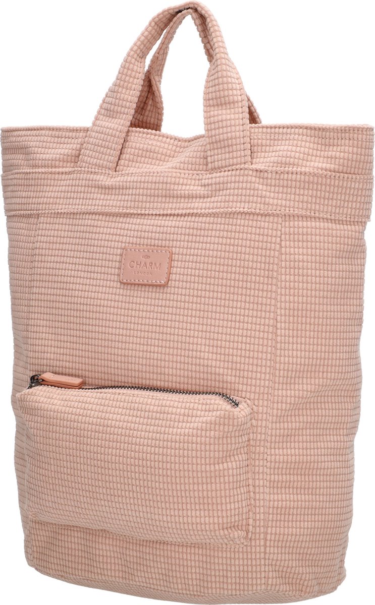 Charm London Valley Rugzak - Praktische Dames Rugtas voor Werk, School of Reizen - Zachtroze