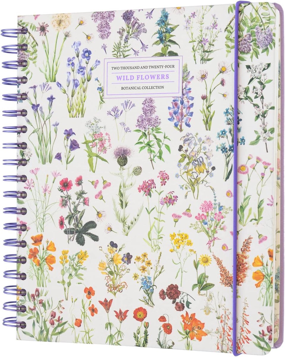XL Agenda 2023 2024 - Weekplanner - 17 Maanden - Wild Flowers
