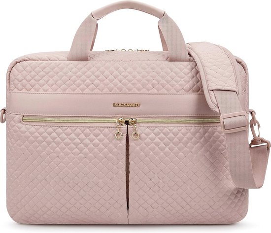 ECOSUSI Laptoptas 15,6 inch voor dames, handtas van PU-leer