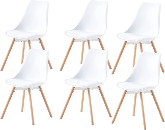 6 Pièces Mini Chaises En Plastique Blanc Échelle 1:25 - Accessoires Décoration Maison De Poupée Jardin Féerique
