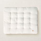 Speelmat baby - Rechthoekig Speelkleed - 100% Biologisch Mousseline Katoen - Luxe en Veilige Plek voor Ontwikkelingsactiviteiten - Ideaal voor Babygym, Speeltenten en Tipi-tenten - 110 x 85 cm - Wit