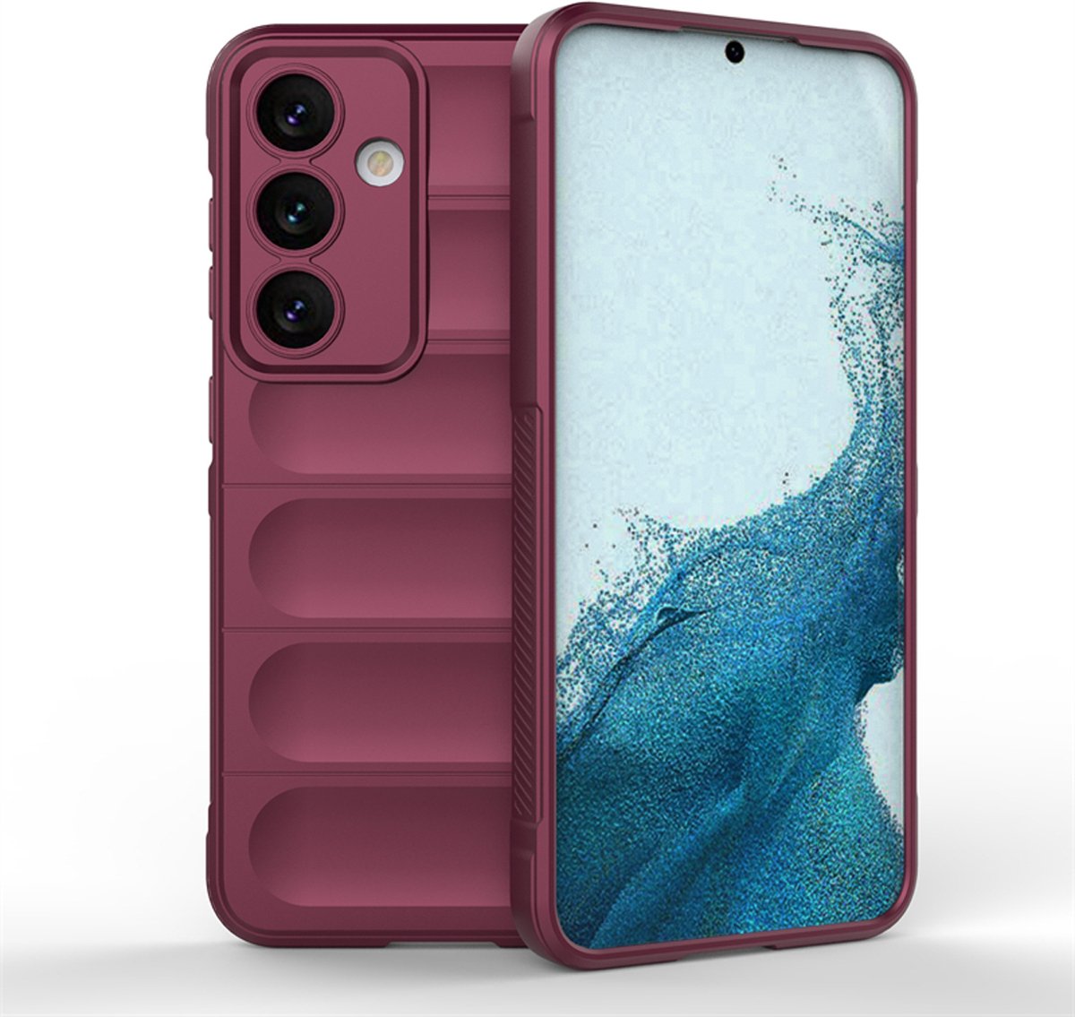 MobyDefend Hoesje - Geschikt voor Samsung Galaxy S24 - TPU Gripcase - Paars
