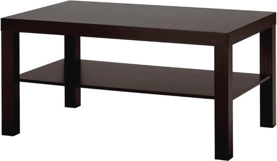 RIO Eik Bruin/Wit Mat - KOFFIETAFEL, UITSCHUIFBAAR MET HEFFUNCTIE VOOR Het Tafelblad
