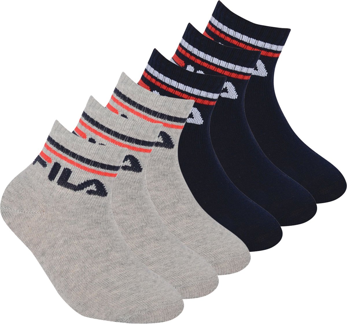 Fila Sokken QUARTER JUNIOR SOCKS Set van 6 Blaugrau